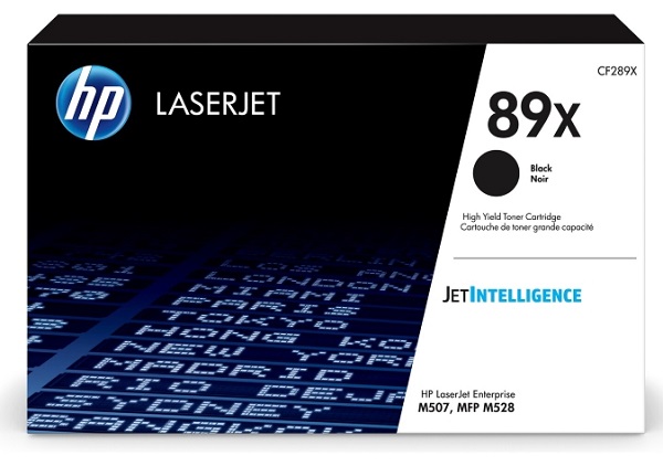 

Тонер-картридж HP 89X CF289X black, для LaserJet Enterprise M507dn/M507x (10,000 страниц), 89X
