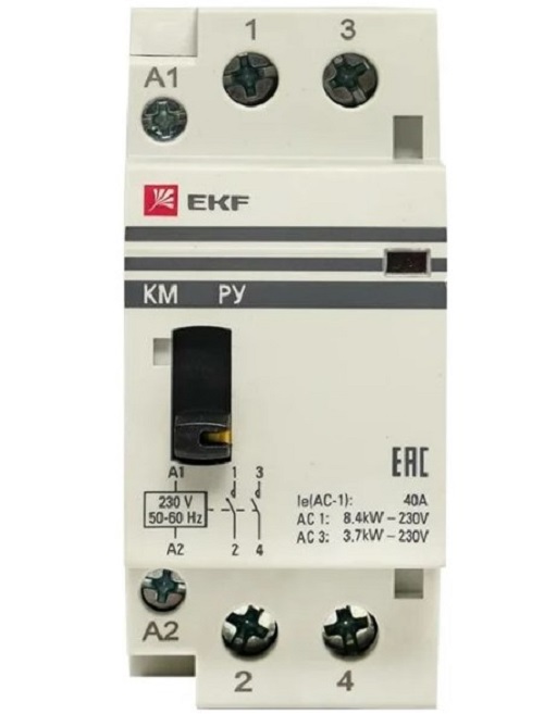 

Контактор EKF km-2m-63-20 КМ РУ 63А 2NO (2 мод.), km-2m-63-20