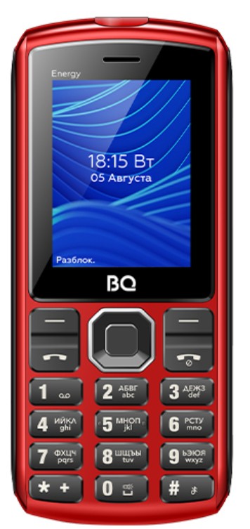 

Мобильный телефон BQ 2452 Energy Red+Black 2.4", BT, 0.08MP, SIM:2, 4000 mAh, 2452 Energy Red+Black