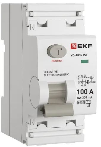 Изображение товара УЗО EKF E1026MS100300 PROXIMA 230 В 100 мА 2 полюса для защиты электросетей