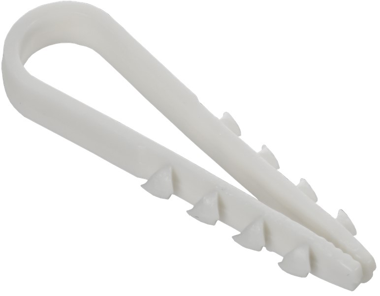 

Дюбель-хомут GENERICA UDH13-05-10-100-K01-G 5х10мм для круглого кабеля нейлон белый (уп.100шт), UDH13-05-10-100-K01-G