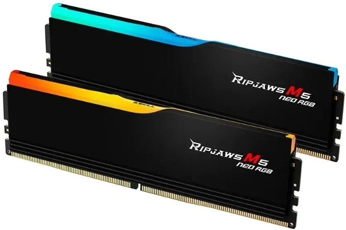 

Модуль памяти DDR5 96GB (2*48GB) G.Skill RIPJAWS M5 NEO RGB F5-6000J3036F48GX2-RM5NRK 6000MHz CL30 1.35V, RIPJAWS M5 NEO RGB
