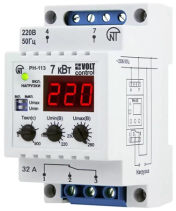 

Реле Новатек-Электро 3425600113 напряжения РН-113 однофазное регулируемое DIN, 3425600113