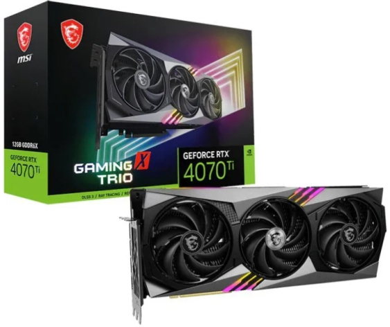 Изображение товара Видеокарта MSI GeForce RTX 4070 Ti GAMING X TRIO 12G НОВИНКА