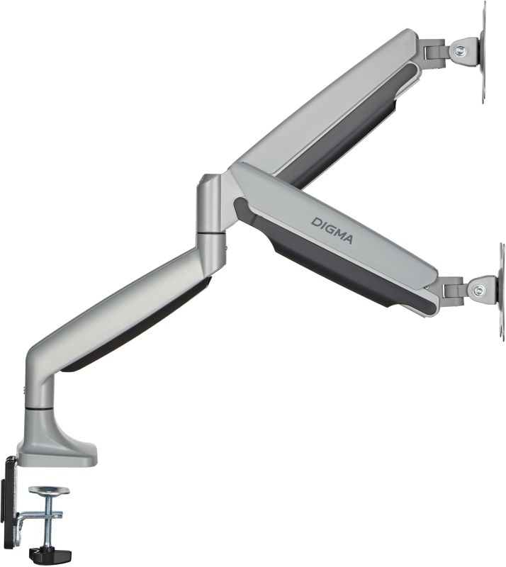 

Кронштейн Digma D-MM302D для мониторов ЖК серый 17"-35" макс.9кг крепление к столешнице поворот и наклон, D-MM302D