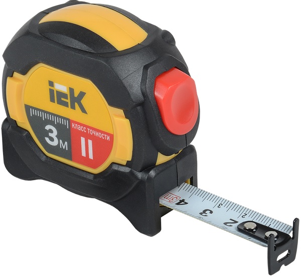 

Рулетка IEK TIR10-3-003 измерительная Professional 3м, TIR10-3-003