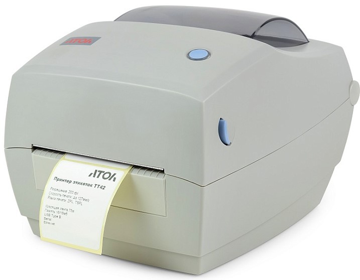 

Принтер для печати чеков АТОЛ ТТ42 АТОЛ 45151 (203dpi, термотрансферная печать, USB, RS-232, Ethernet 10/100, ширина печати 108 мм, скорость 127 мм/с), ТТ42