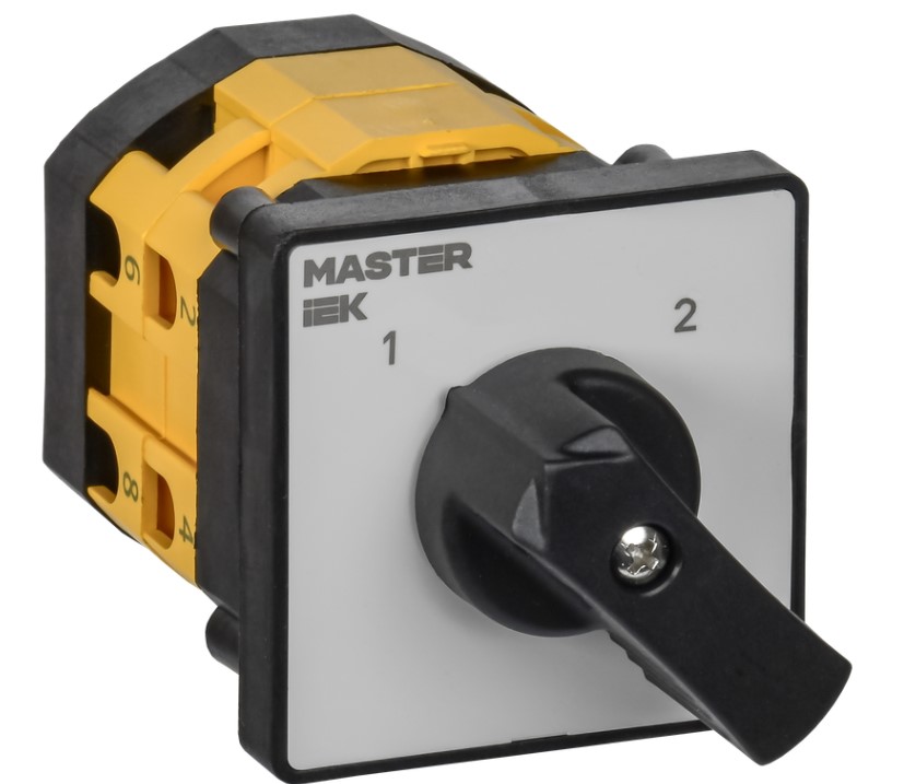 

Переключатель кулачковый IEK MI-CS10-063-055 стандартная рукоятка 63А схема 55, MI-CS10-063-055