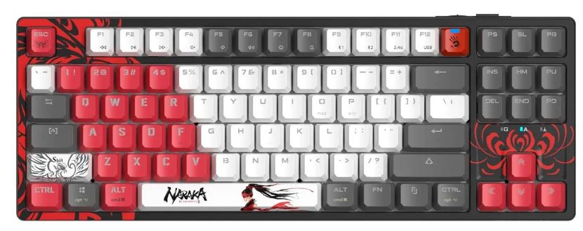 

Клавиатура A4Tech Bloody WS87 механическая черный/красный USB for gamer LED Naraka (2027353), Bloody WS87