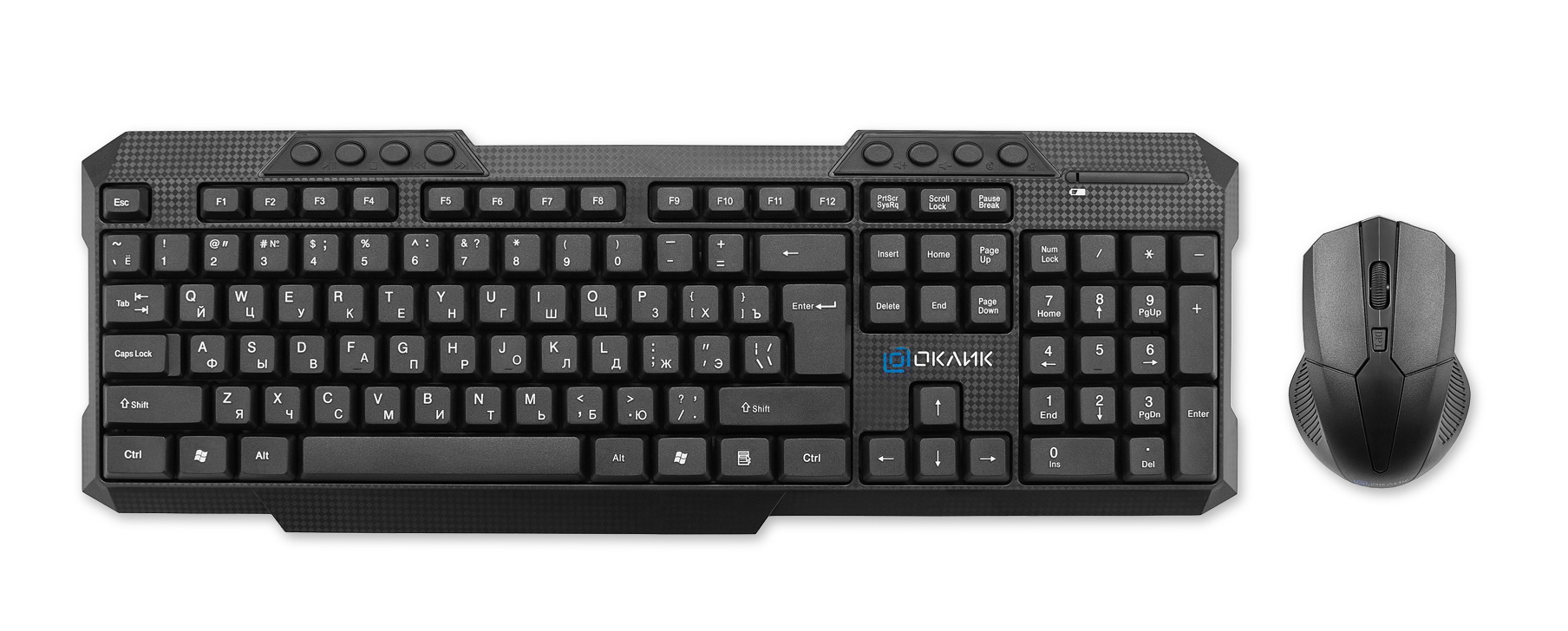 

Клавиатура и мышь Oklick 205MK Oklick 1546786 клав:черная мышь:черная USB беспроводная Multimedia (1, 205MK