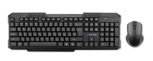 Изображение товара Беспроводной комплект клавиатуры и мыши Oklick 205MK черный радиоканал