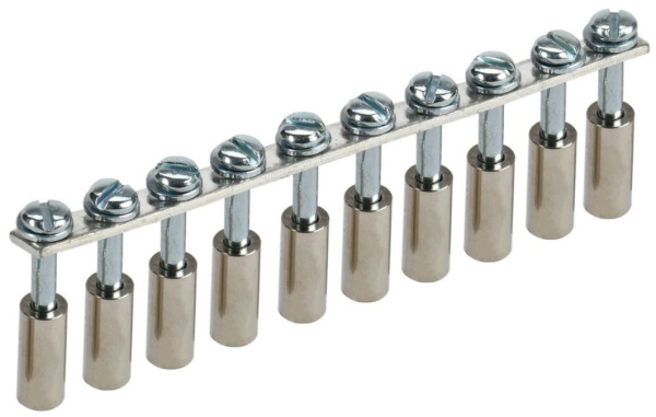 Изображение товара Перемычка IEK YCT10-00-K03-006-A-10P для соединения клеммников 41 А 1000 В винтовая