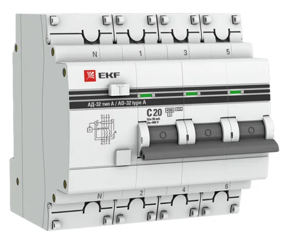 фото Автомат дифференциальный EKF DA32-20-30-4P-a-pro в Красноярске