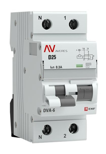 фото Автомат дифференциальный EKF rcbo6-1pn-25D-300-ac-av в Красноярске