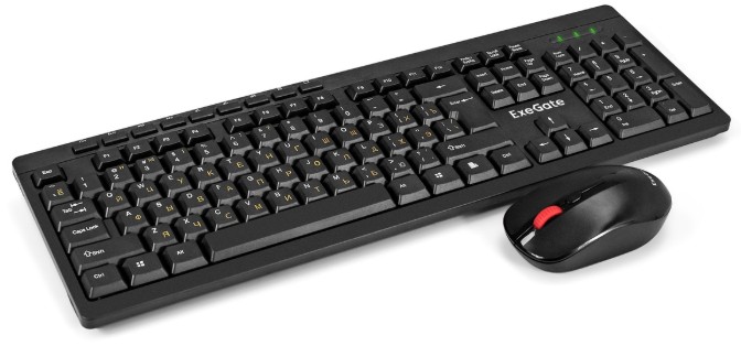

Клавиатура и мышь Wireless Exegate Professional Standard Combo MK260 EX298904RUS (клавиатура 113кл., мышь оптическая 1200dpi, 4 кнопки и колесо прокру, Professional Standard Combo MK260