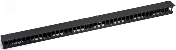 Изображение товара Вертикальный кабельный органайзер Cabeus VCM-PL-42U-BK для телекоммуникационных шкафов