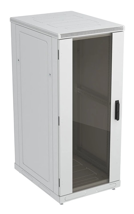 

Шкаф напольный 19", 27U ССД 130411-00510 телекоммуникационный, ШТ-НП-27U-600-600-С, передняя дверь стекло, 130411-00510