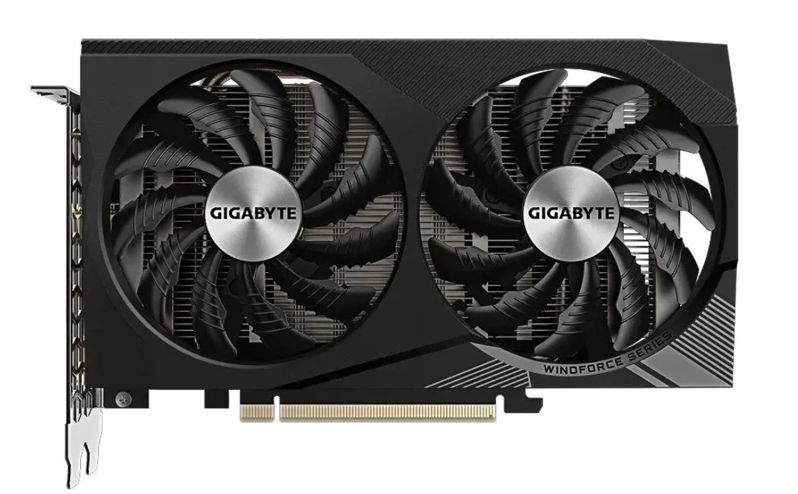 

Видеокарта PCI-E GIGABYTE GeForce RTX 3050 WINDFORCE OC V2 (GV-N3050WF2OCV2-8GD) 8GB GDDR6 128bit 8nm 1792/14000MHz 2*HDMI/2*DP, GeForce RTX 3050 WINDFORCE OC V2 (GV-N3050WF2OCV2-8GD)