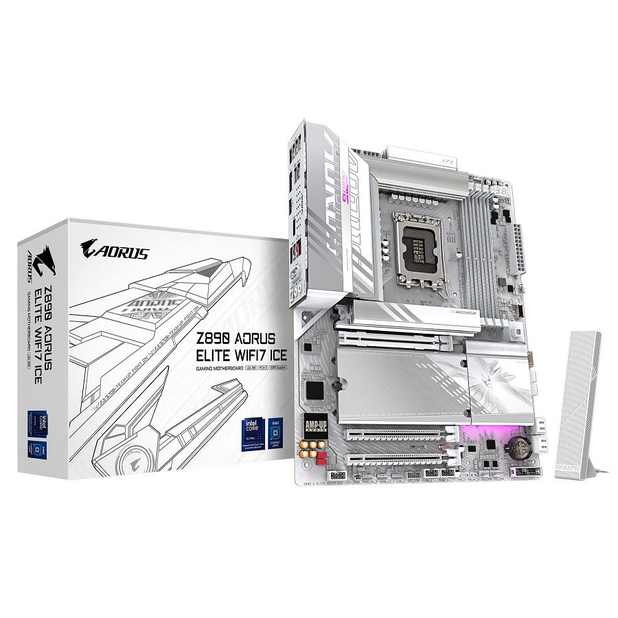

Материнская плата ATX GIGABYTE Z890 AORUS ELITE WF7 ICE (LGA1851, Z890, 4*DDR5 (9200), 4*SATA 6G RAID, 4*M.2, 3*PCI-E, 2.5Glan, WiFi, BT, 5*USB 3.2, 4, Z890 AORUS ELITE WF7 ICE