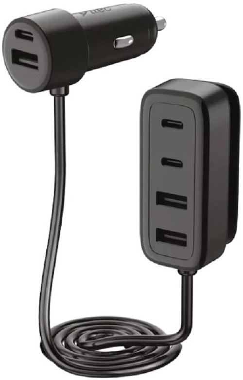 

Зарядное устройство автомобильное TTEC 2CKP06S 6-в-1, PD 90W, 3*USB-C + 3*USB-A, цвет: черный, 2CKP06S