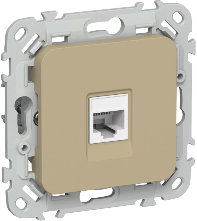 

Розетка компьютерная IEK FI-K12-2-K59 FLITE RJ45 категория 6 UTP РК6-1-0-ФлХ хаки, FI-K12-2-K59