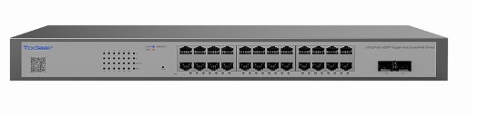 

Коммутатор управляемый Todaair TD-SW24G-2F V2.2 PoE 24×RJ45 1Гбит/с, Uplink 2×SFP 1Гбит/с, VLAN, DHCP, HTTP, IEEE 802.3af/at, 370W, 52 Гбит/с, 39,69, TD-SW24G-2F V2.2