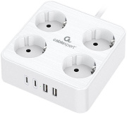 фото Сетевой фильтр  Cablexpert PLT-4-C2U2-W-3