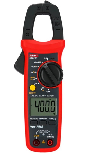 Изображение товара Токоизмерительные клещи UNI-T UT203+ с True RMS, NCV и режимом MAX/MIN