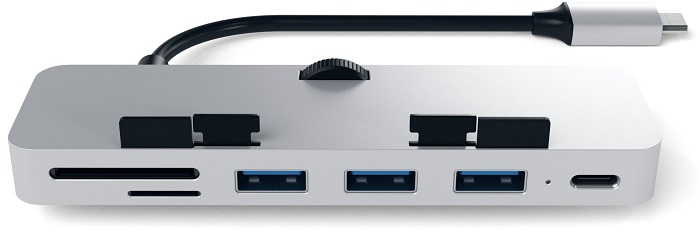 

Концентратор Satechi Aluminum Type-C clamp hub pro ST-TCIMHS для 2017 iMac и iMac Pro. Интерфейс USB-C. 3 х USB 3.0, 1 х USB-C, слоты для карты памяти, Aluminum Type-C clamp hub pro