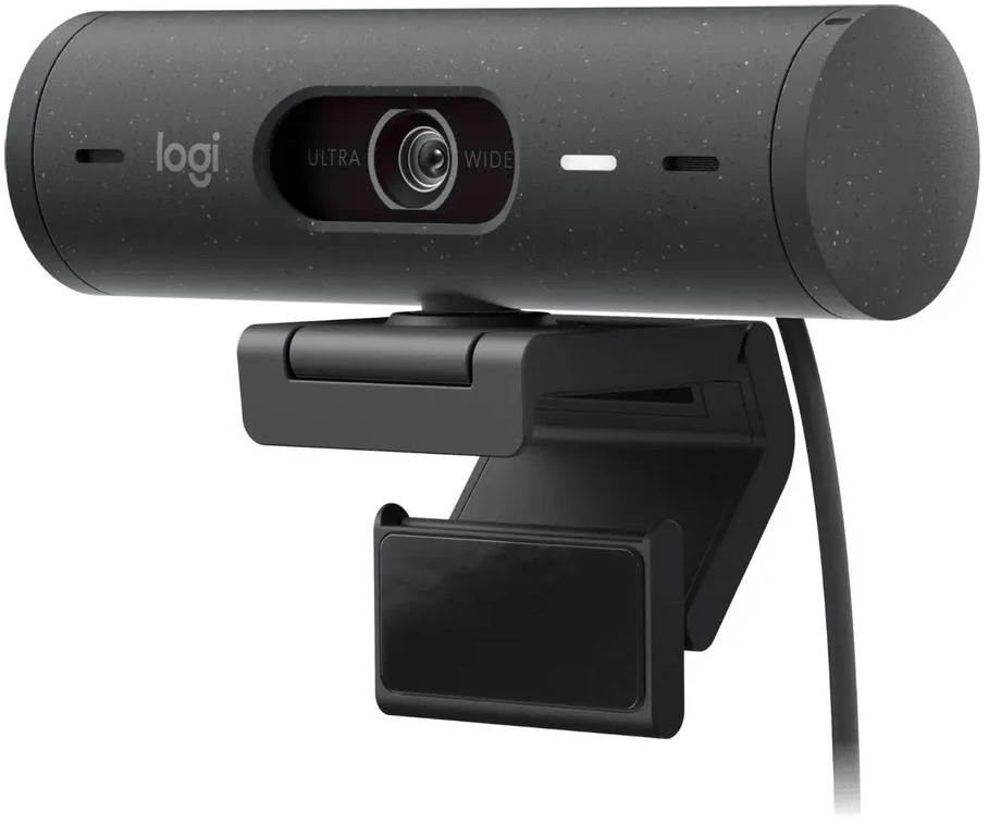 Веб-камера Logitech Brio 500 960-001424 HD, черный 4Mpix (1920x1080) USB Type-C с микрофоном