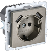 фото Розетка с заземлением IEK BR-R14-16-U21-D21-K37