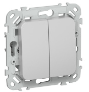 фото Выключатель двухклавишный  IEK FI-V15-0-10-1-K47