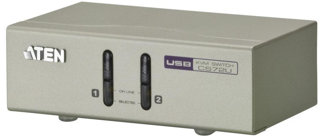 

Переключатель KVM Aten CS72U-AT Switch, VGA/SVGA+KBD+MOUSE, 1> 2 блока/порта/port USB, с KVM-шнурами USB 2х1.2м., CS72U-AT