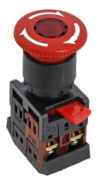 Изображение товара Кнопка EKF pbn-ae грибок красная 22мм для электросистем