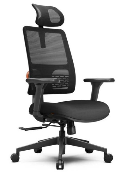 Изображение товара Кресло FoxGear NETZ модель E с регулировками и черной обивкой