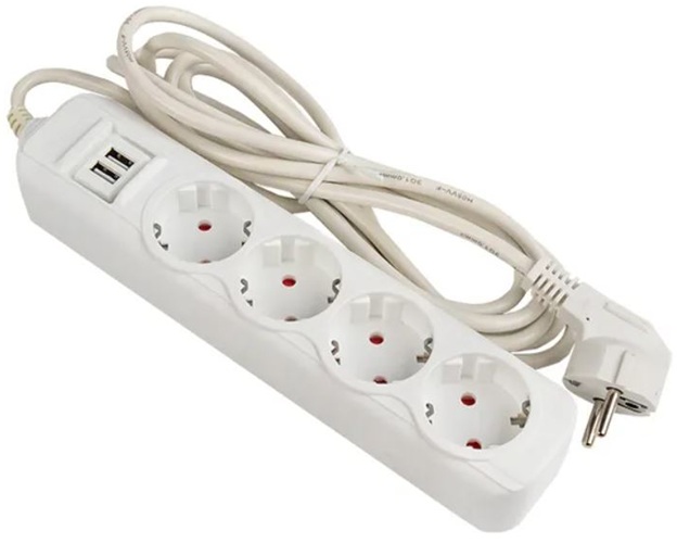 фото Удлинитель  EKF UBA16-2USB-4-05i