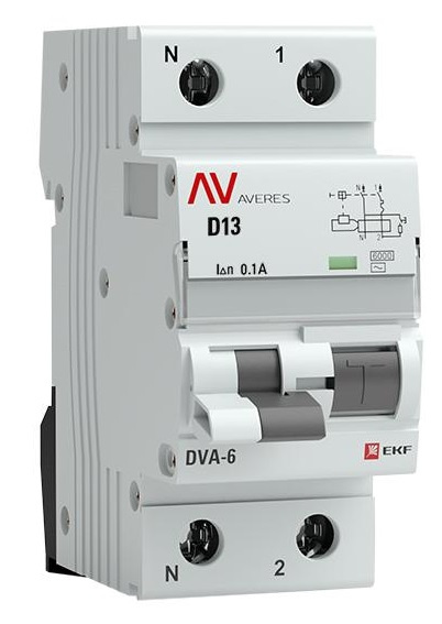 фото Автомат дифференциальный EKF rcbo6-1pn-13D-100-ac-av в Перми