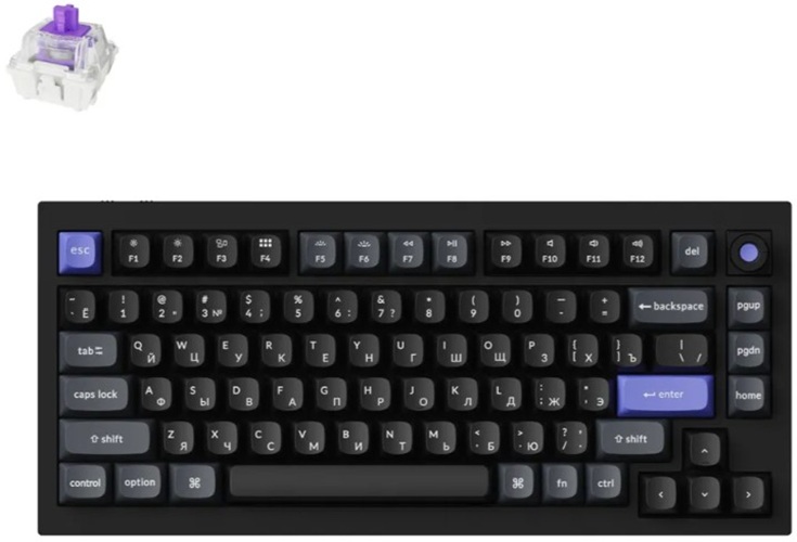 

Клавиатура Keychron Q1 HE Q1HW-M1P-RU механическая, 82 клавиши, цвет Black, частота опроса 8K, магнитные переключатели Gateron Nebula, Q1 HE