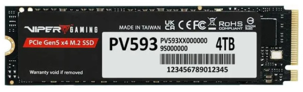 Изображение товара SSD Patriot Memory Viper VP593 4096 ГБ NVMe M.2 2280 для ПК и ноутбуков