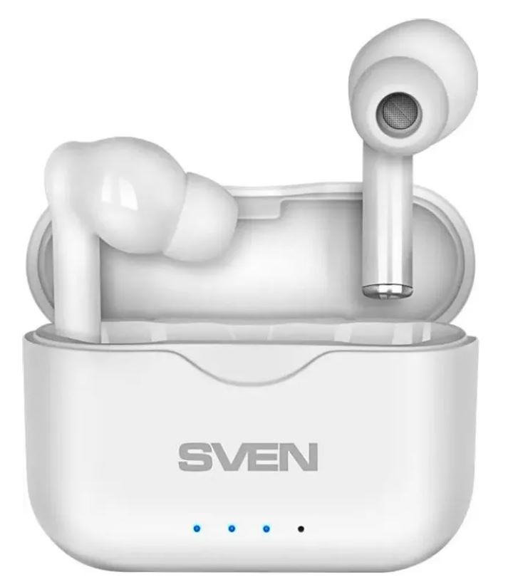 

Наушники беспроводные Sven E-701BT SV-019518 внутриканальные с микрофоном, белые (BT, TWS), E-701BT