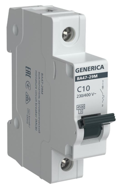 Изображение товара Автоматический выключатель GENERICA MVA21-1-010-C-G