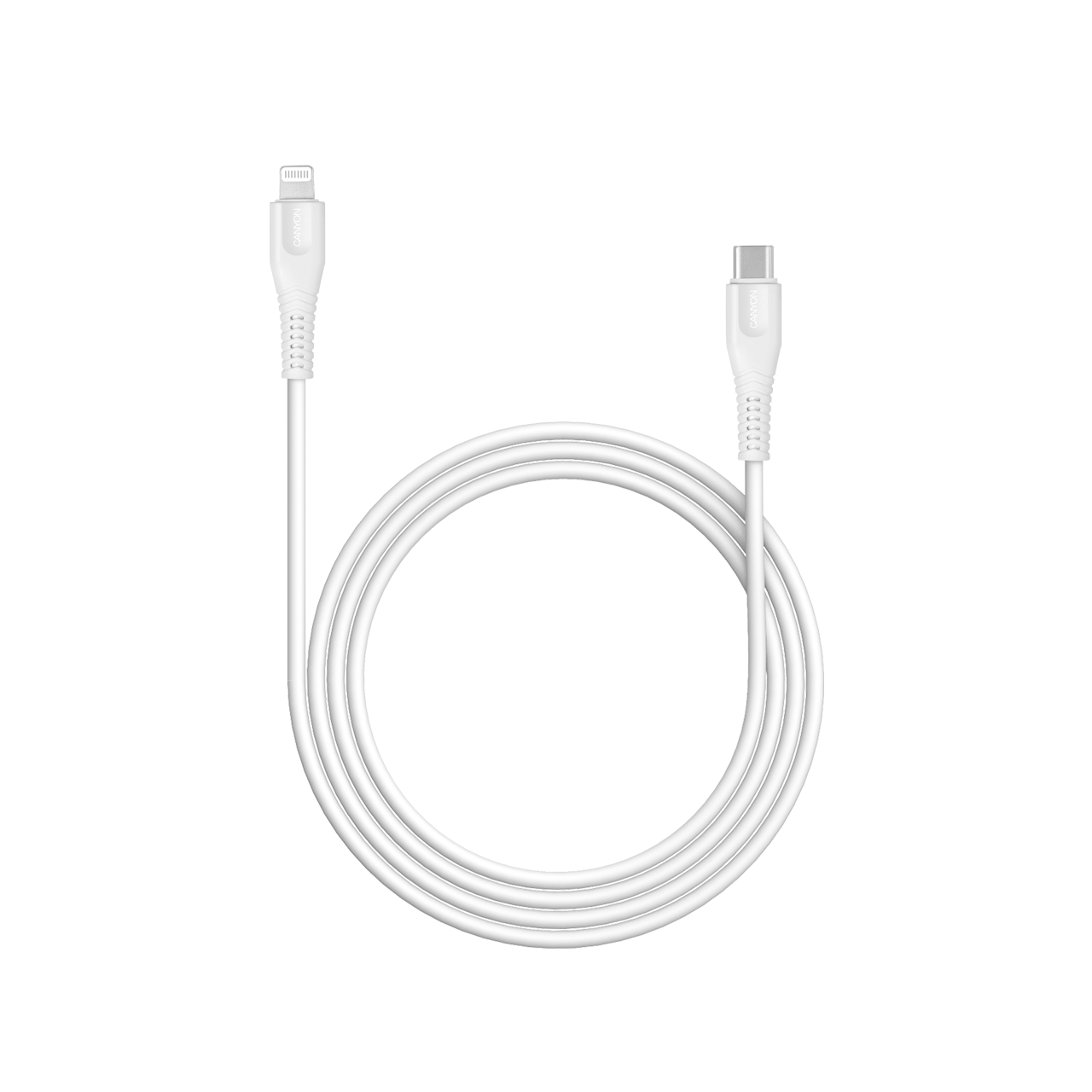 

Кабель интерфейсный Canyon MFI-4 CNS-MFIC4W USB Type-C/Lightning, 1.2m, white, MFI-4