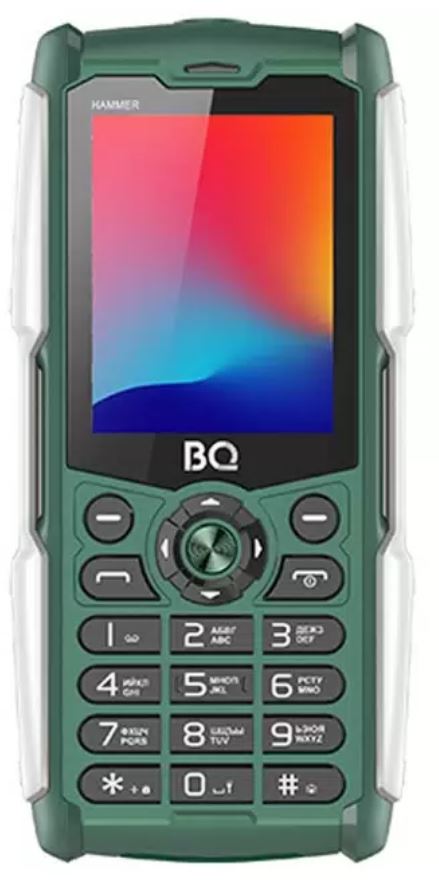 

Мобильный телефон BQ 2449 Hammer Green 2.4", BT, 0.08MP, SIM:2, 4000 mAh, 2449 Hammer Green