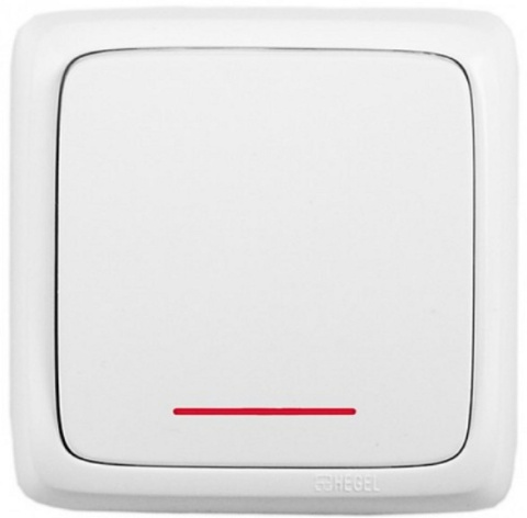 Изображение товара Переключатель одноклавишный HEGEL ВА16-164 для бытовой электросистемы