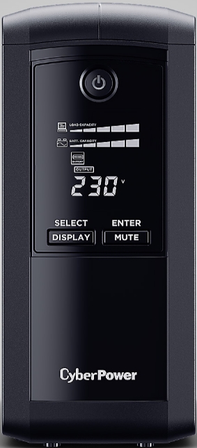 

Источник бесперебойного питания CyberPower VP1000ELCD line-Interactive 1000VA/550W USB/RS-232/RJ11/45 (4 EURO), VP1000ELCD