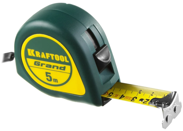 Изображение товара Рулетка Kraftool Grand 5 метров для точных измерений инструментарий