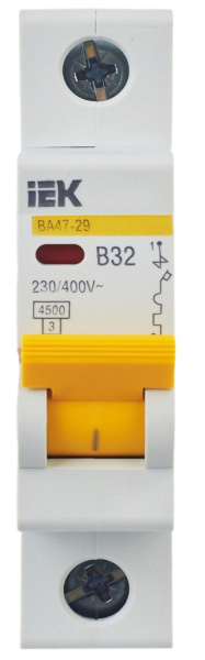 Изображение товара Автоматический выключатель IEK MVA20-1-032-B для однофазных и трехфазных сетей