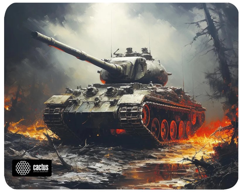 

Коврик для мыши Cactus CS-MP-D04S Tank 250x200x3мм, CS-MP-D04S