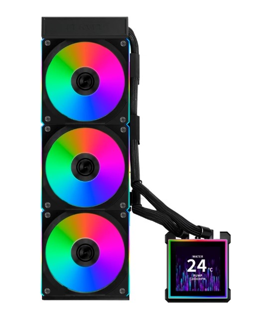 

Система охлаждения жидкостная Lian Li HydroShift II LCD-S 360CL LGA1700/1851/AM4/AM5 (320W, 3*120mm, 200-2200rpm, 72CFM, 31dBa), HydroShift II LCD-S 360CL