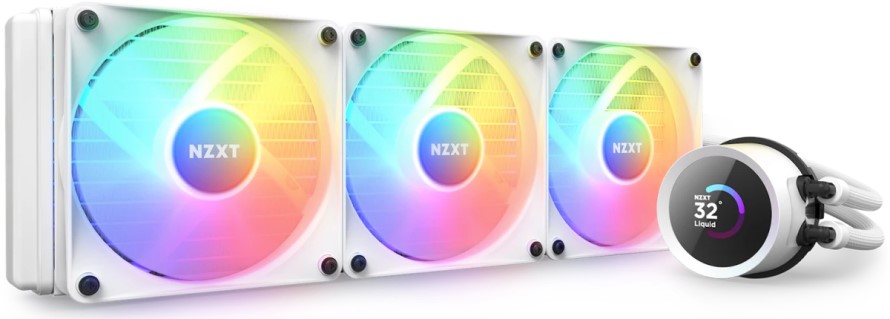 

Система охлаждения жидкостная NZXT Kraken 360 RGB RL-KR360-W1 LGA1851/1700/1200/115x/AM4/AM5 (270W, 3*120mm, 78.86CFM, 33.88dBA, 1800rpm), Kraken 360 RGB